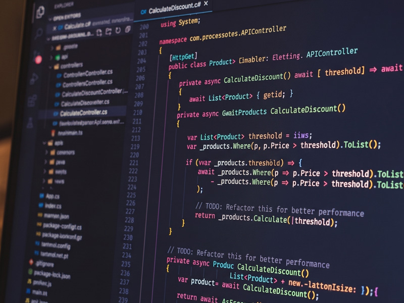 High-End Developer Workspace Clean Code Environment