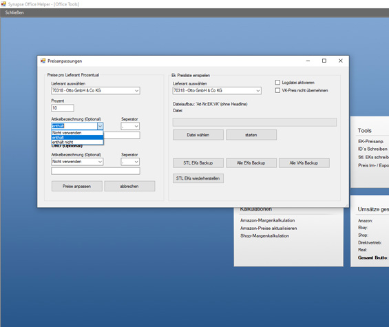 Lexware Financial Office Commerce Analytics Dashboard